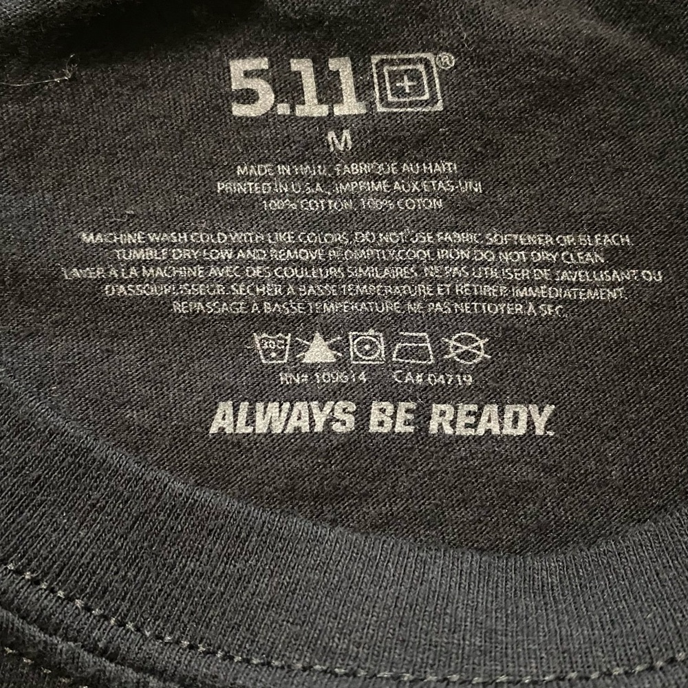5.11 Tactical Navy Tee with Blue Emblem medium - Picture 3 of 5